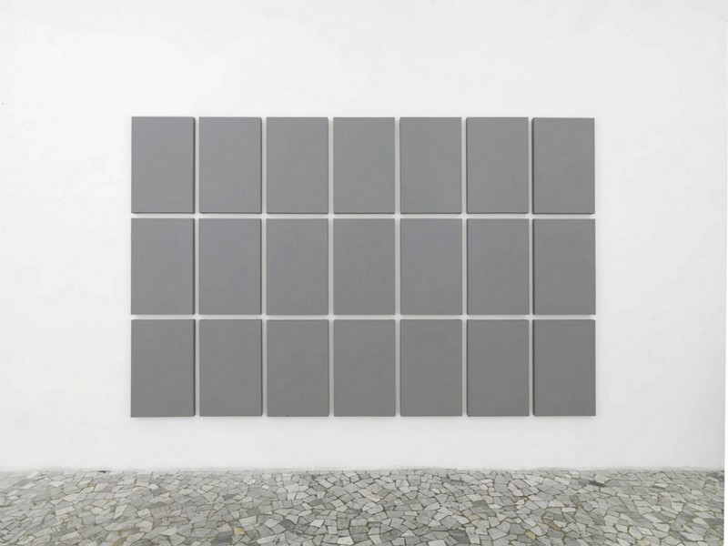 Grid painting 3 x 7, 2009, acrylic on canvas, 21 rectangles, cm 76,5 x 49,5 (each), cm 238,5 x 373,5 (overall dimensions)