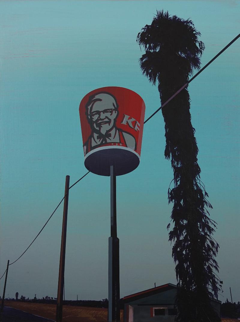 Tobacco Road, 2021, acrylic on panel, 45.7 x 61 x 4 cm 