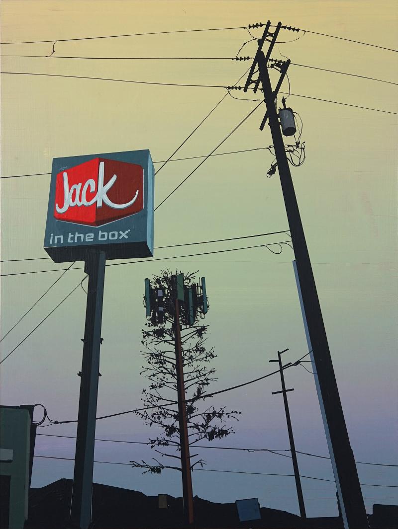 Among the Living, 2021, acrylic on panel, cm 45.7 x 61 x 4 