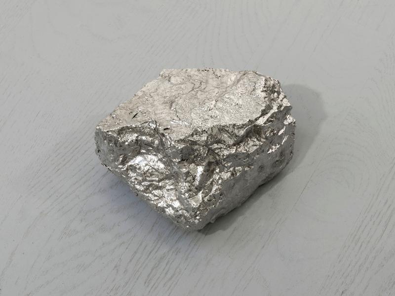 Cassandra, 2021/2022, nickel on stone, 17 x 14 x 11 cm 