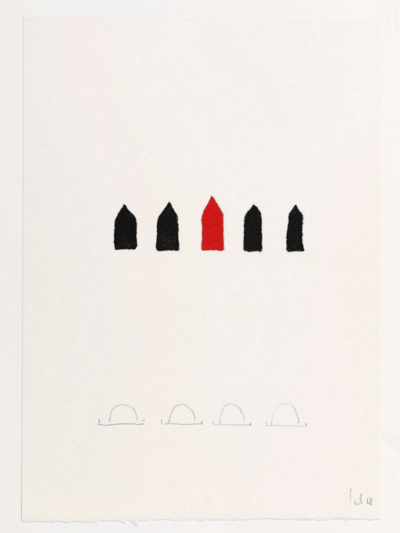 Untitled, 2008, matita e pastello su carta, cm 38 x 27,5