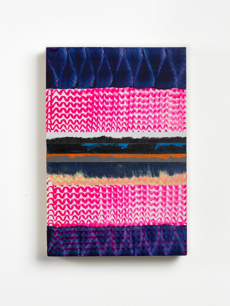 East Dualita, 2020-2021, vinyl, dispersion and dry pigment on canvas, 46 x 31 cm