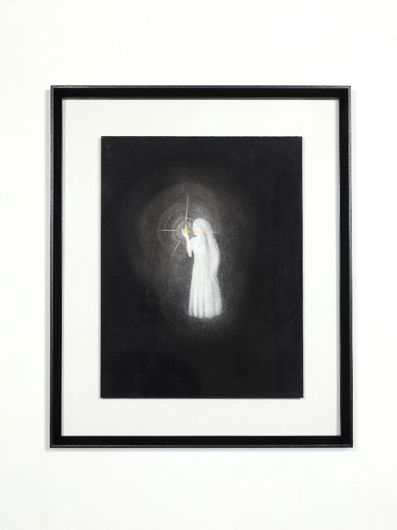 Mangiare, 2023, charcoal on paper, 35 x 27 cm (unframed), 48 x 40 cm (framed)