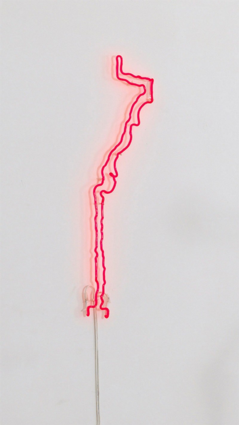 Rita McBride, TC3 (neon), 2010, cm111, 5 x 26,5 x 2 approx 