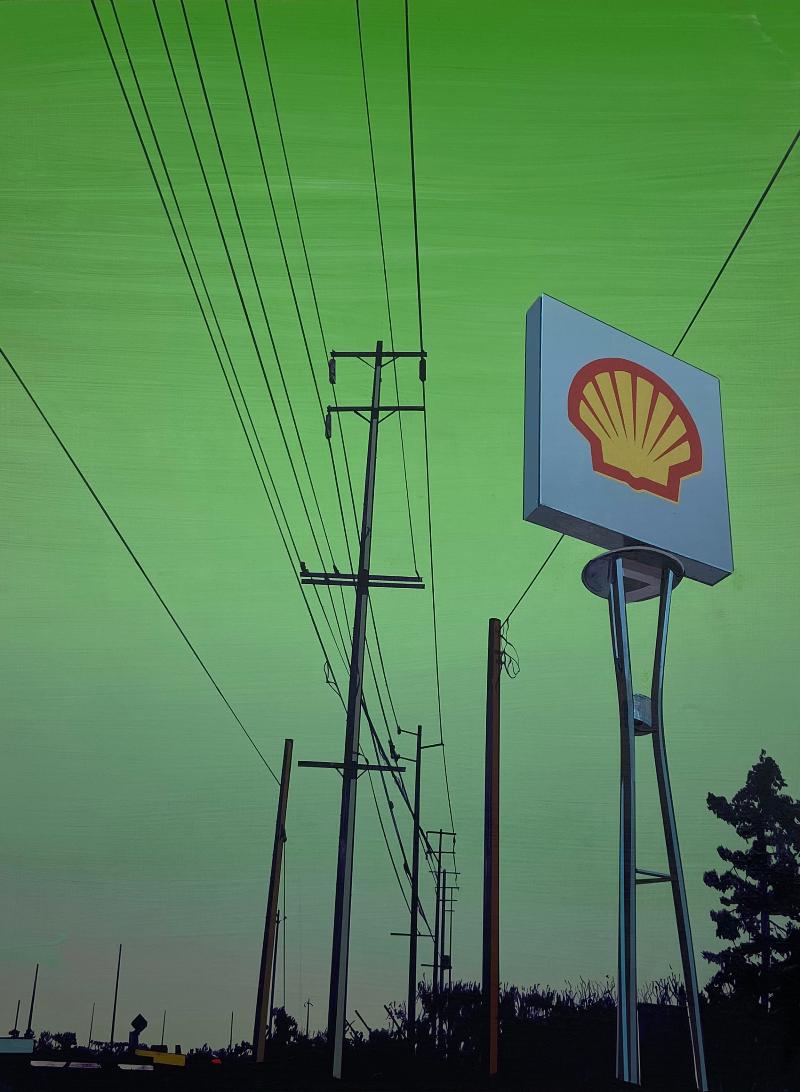 Dead Reckoning, 2021, acrylic on panel, cm 45.7 x 61 x 4 