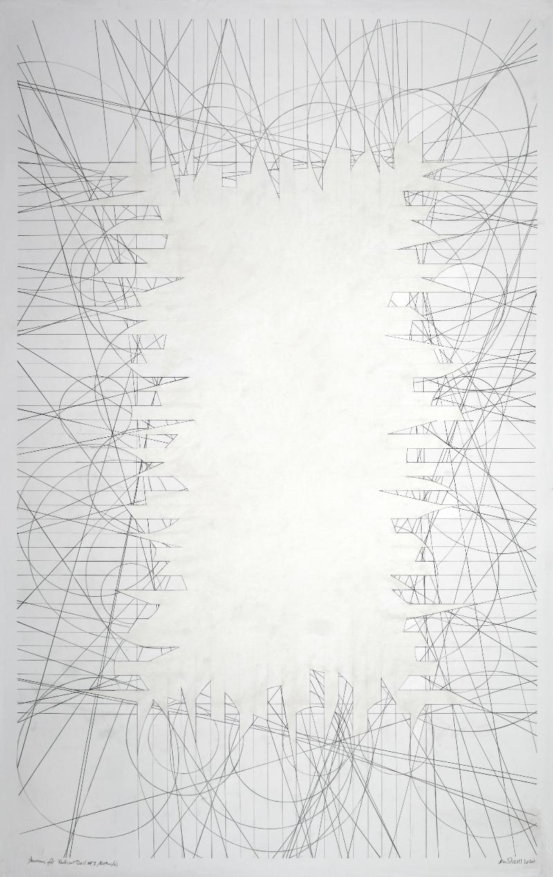 Drawing for a Vertical Wall (Rectangle) #3, 2020, pastel and graphite on paper, 122,5 x 77,5 cm (unframed), 126 x 80,5 x 3 (framed)