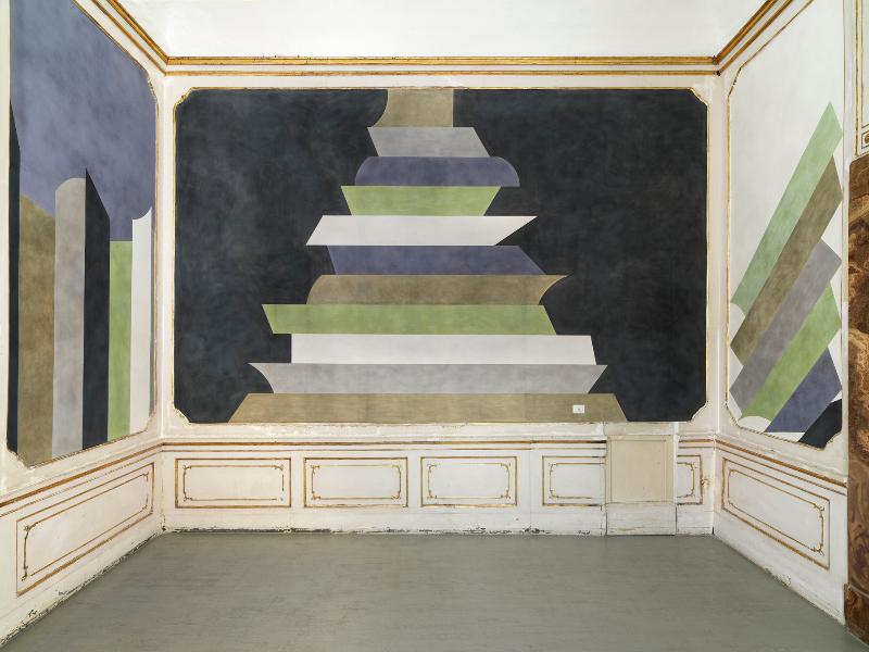 Room 5 Wall Drawings, 2020, pastel on wall, site-specific