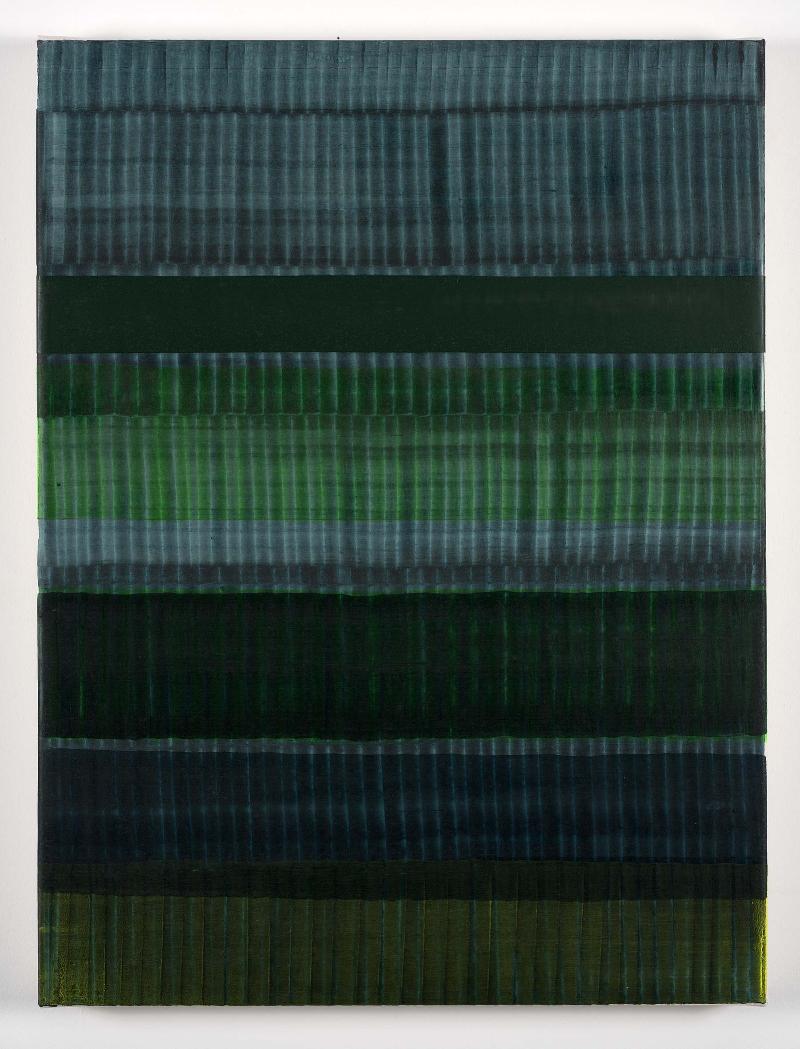 Hacia adentro, 2018, vinyl, dispersion, and dry pigment on canvas, 61 x 46 cm