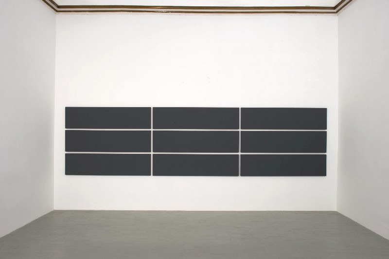 Grid painting 3 x 3, 2006, acrylic on canvas, 9 rectangles, cm 49,5 x 198 (each), cm 157,5 x 603 (overall dimensions)