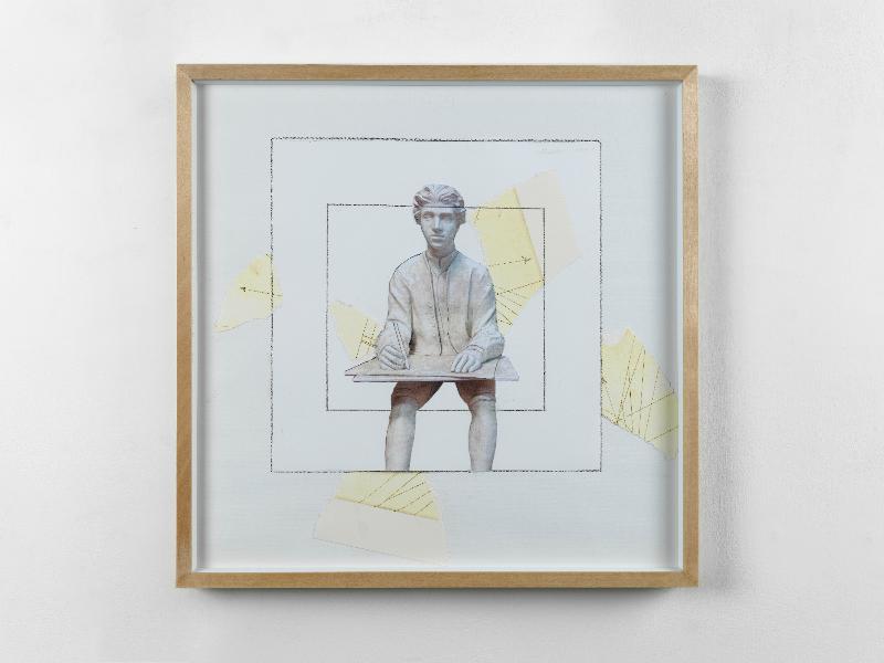 Studio per 'Firmamento', 2024, pencil and collage on paper, 50 x 50 cm (unframed) - h 52 x 52 x 3,5 cm (framed) 